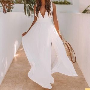 Lulus white maxi dress